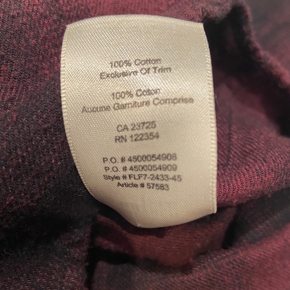 Aritizia Wilfred Flannel Red Checkered Top - Picture 8 of 9